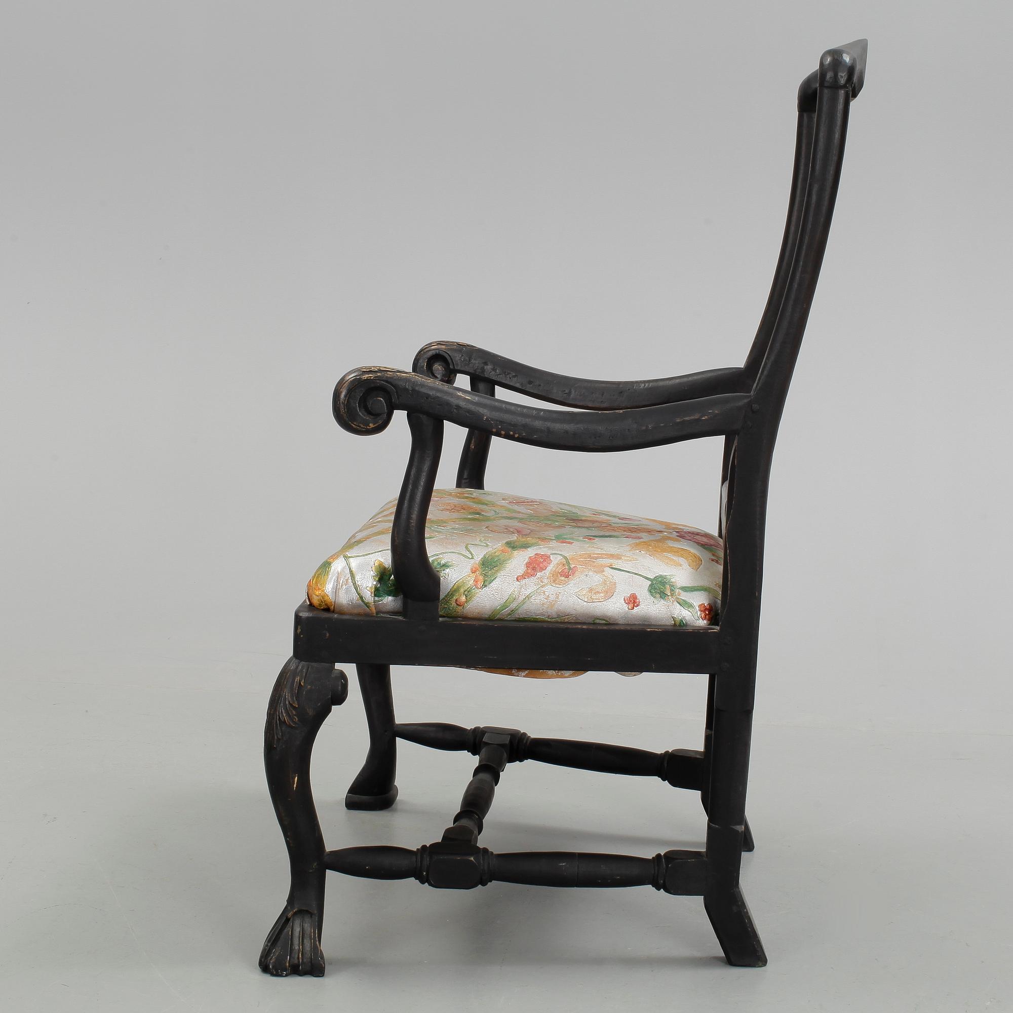 KARMSTOL, senbarock 1700-talets mitt.
