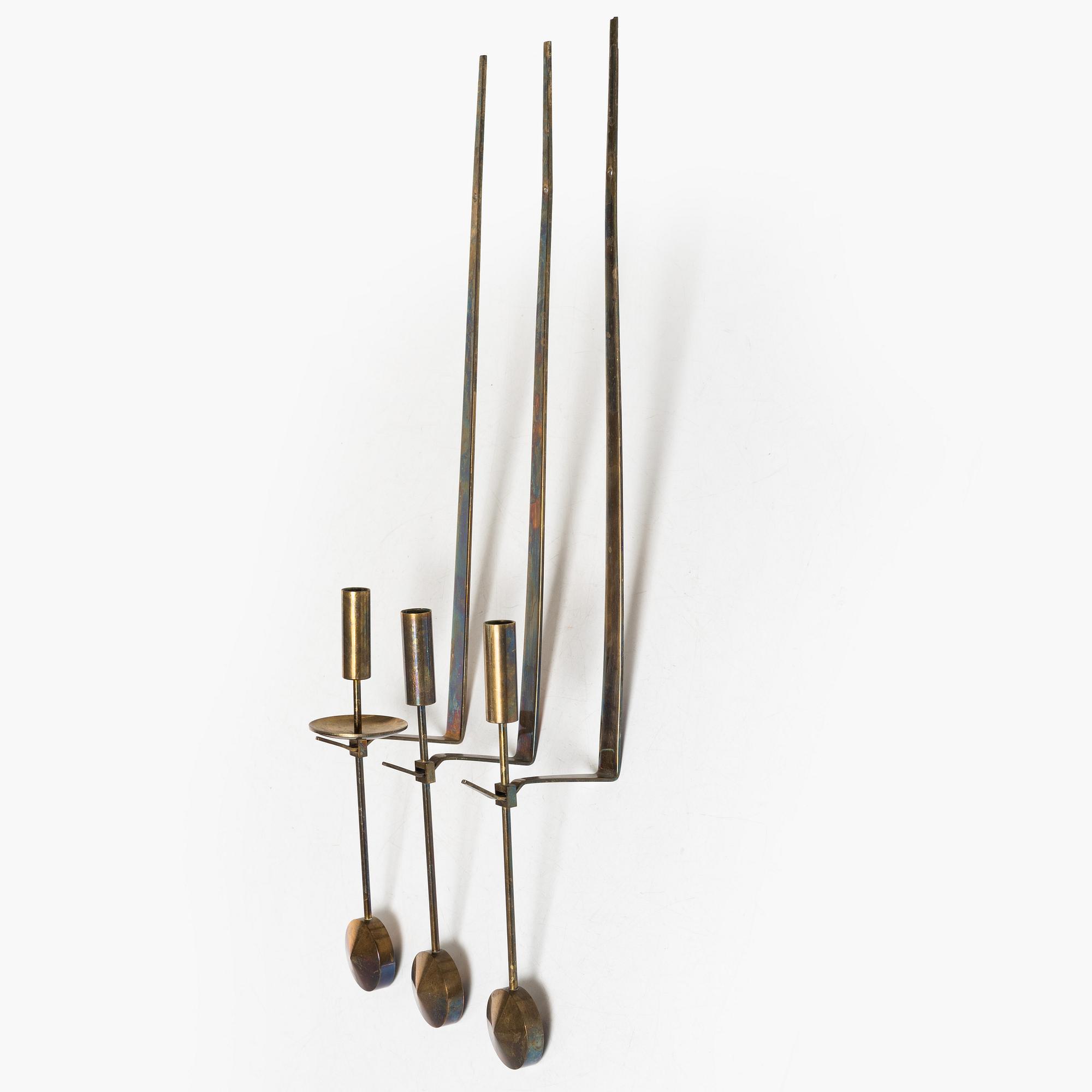 Pierre Forssell, vägglampetter, 3st, "Pendeln", Skultuna.