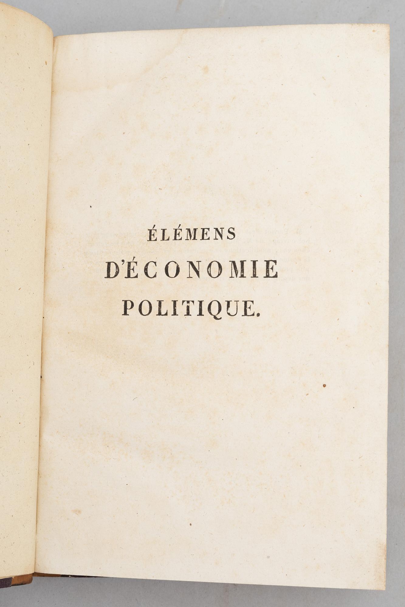 J. S. Mill: Élémens d'économie politique, 1823.
