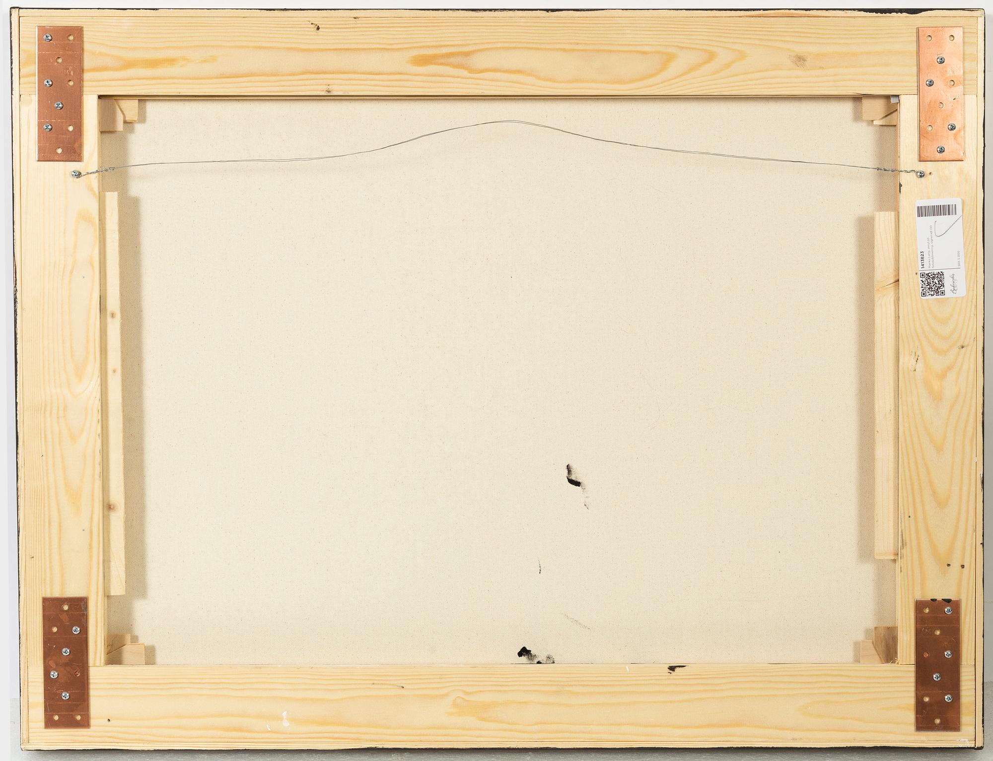 Marika Lang, akryl på fotosublimering, signerad.