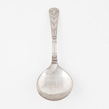 Oluf Jörgensen, sked, silver, (verksam i Bergen 1650-1700).