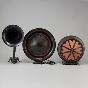 A set of three speakers, first half of the 20th century.