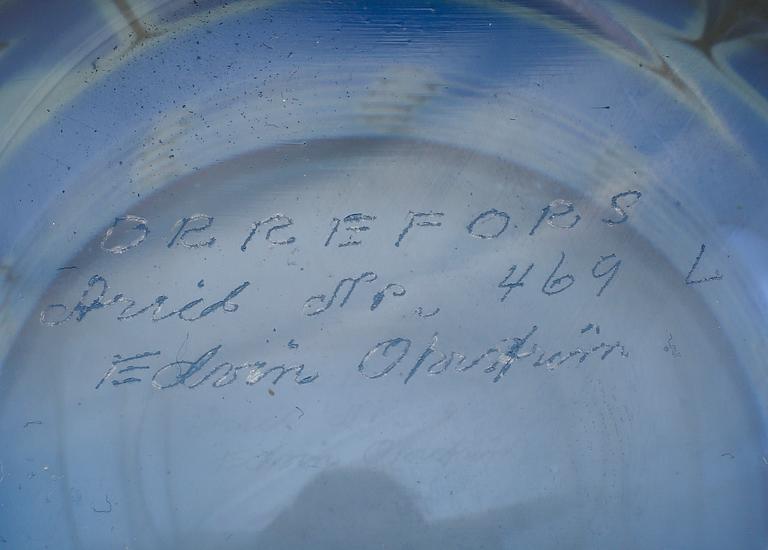 SKÅL, glas, Ariel, Edvin Öhrström, Orrefors, signerad.