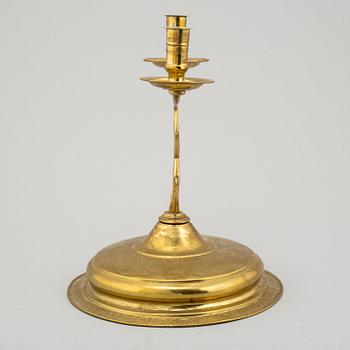 a 19th century brass candelabra.