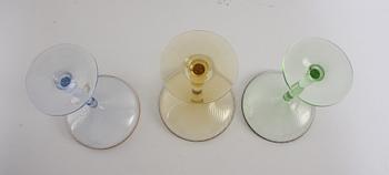 CHAMPAGNESKÅLAR, 10 st, glas, Trelleborgs glasbruk.