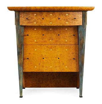 A burrwood chest of drawers, unknown designer, Spain 1980´s.