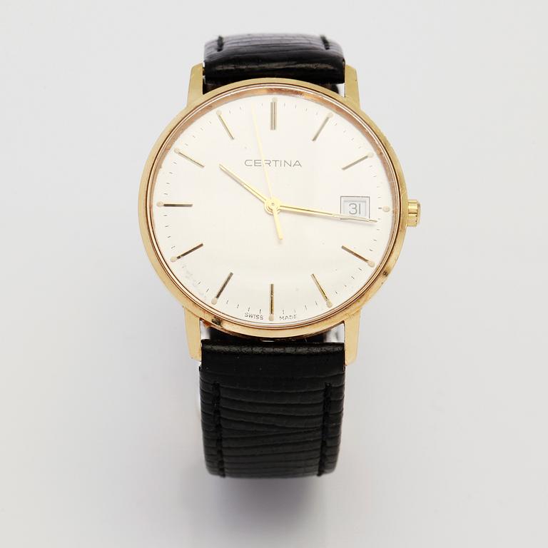 ARMBANDSUR, 18K guld, Certina, 1900-talets andra hälft.