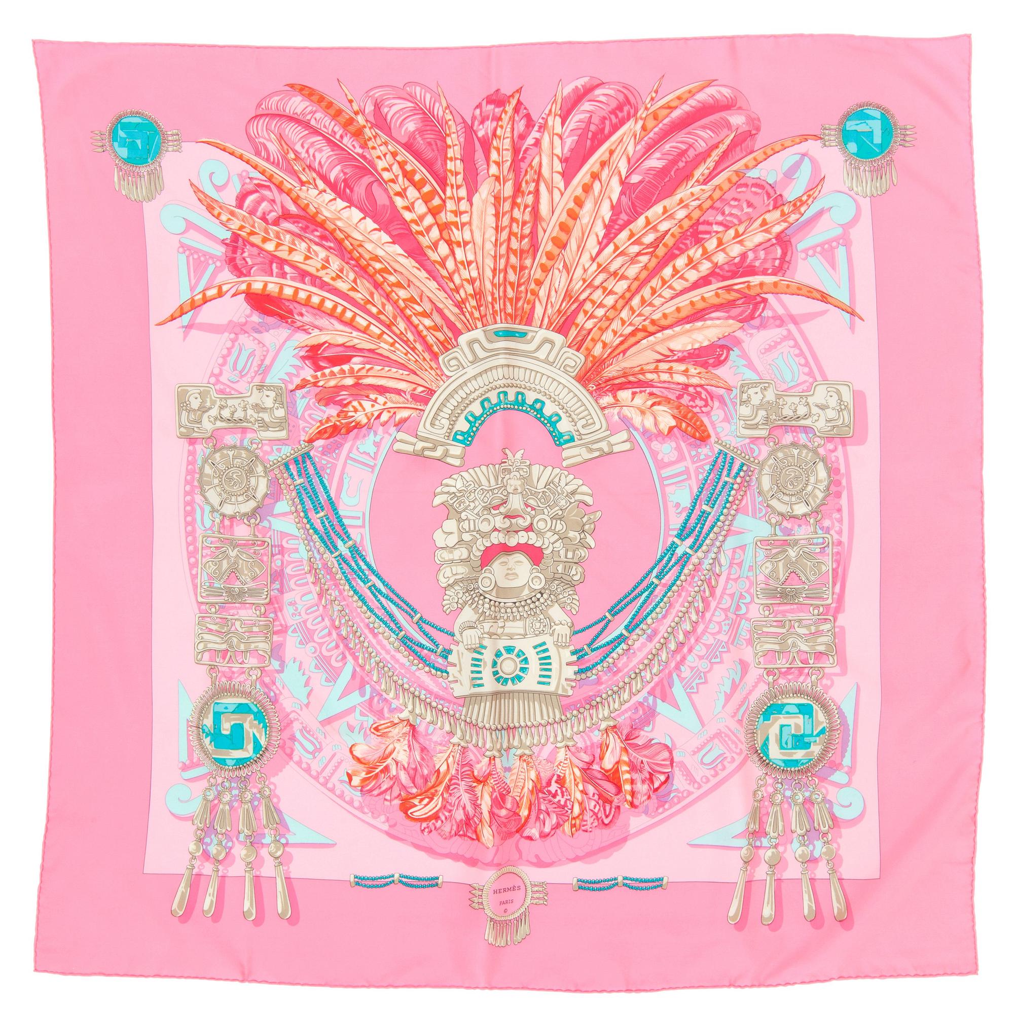 HERMÈS, a silk scarf, "Mexique".