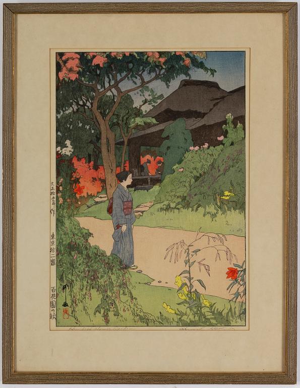 YOSHIDA HIROSHI (1876-1950), after, a colour woodblock print, Japan, 20th century.