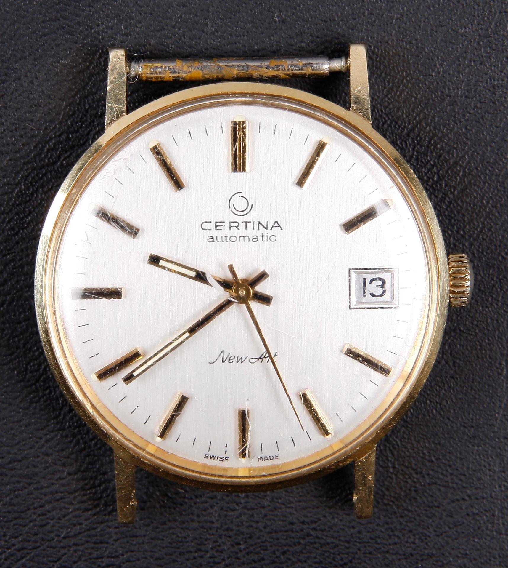 HERRUR, guld 14K, automatic "New Art", Certina.
