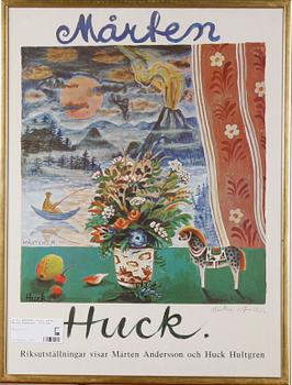 AFFISCH, tryck, efter Mårten Andersson, 1970-tal.