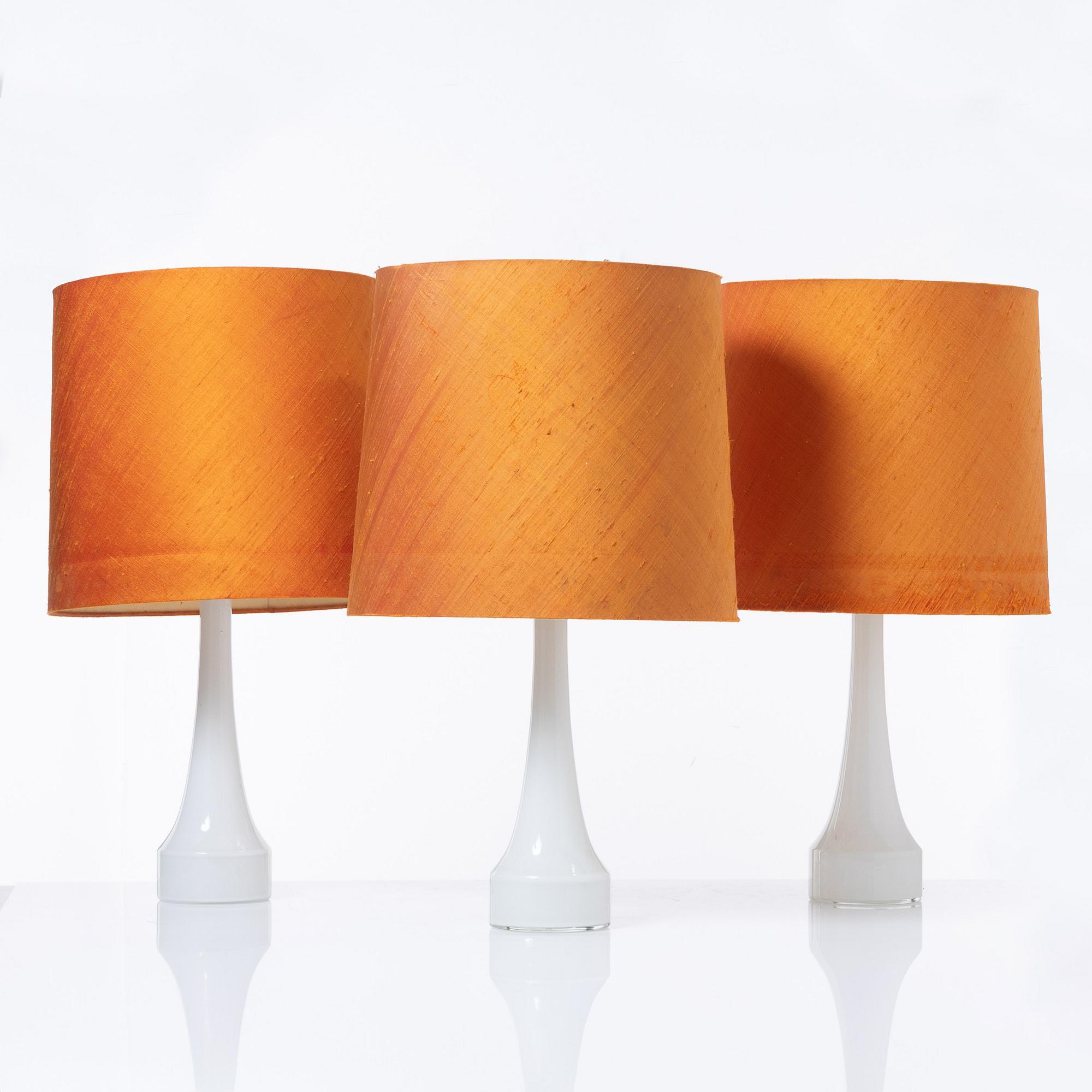 Bordslampor, 3 st, Bergboms, 1900-talets andra hälft.