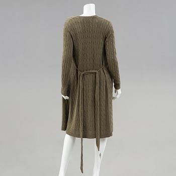 A knitten dress with long cardigan by Ralph Lauren.