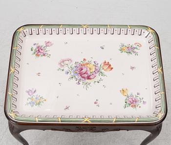 A Rococo-style tea table, Rörstrand, Sweden, 1910's.