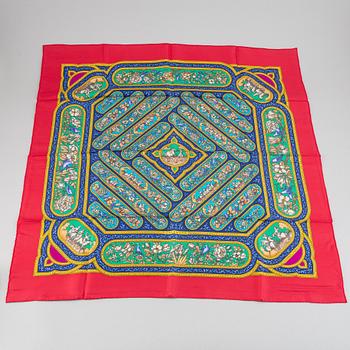 Hermès, a 'Qalamdan' silk scarf.