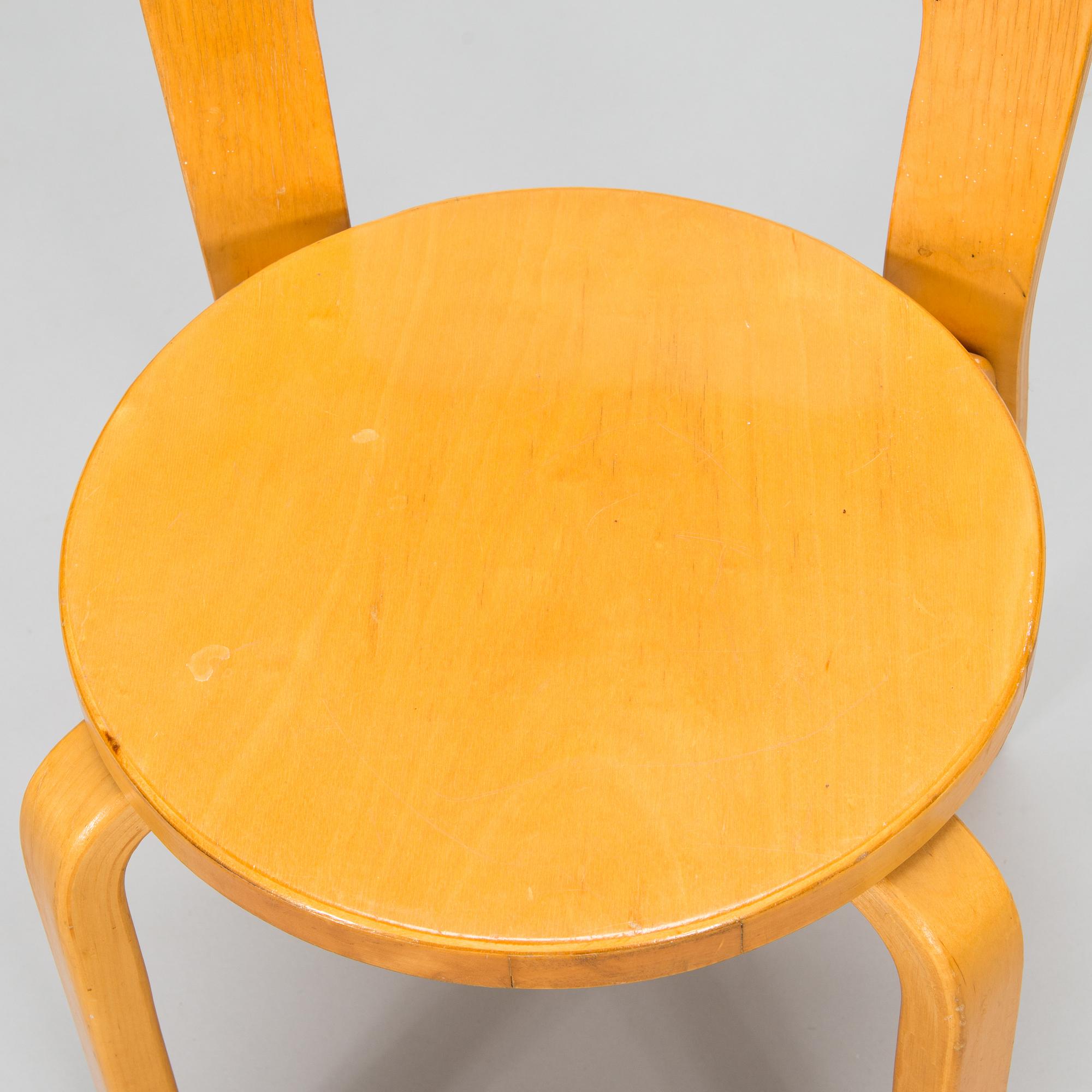 Alvar Aalto, 1970s '60' stool and '65' chair for Artek.