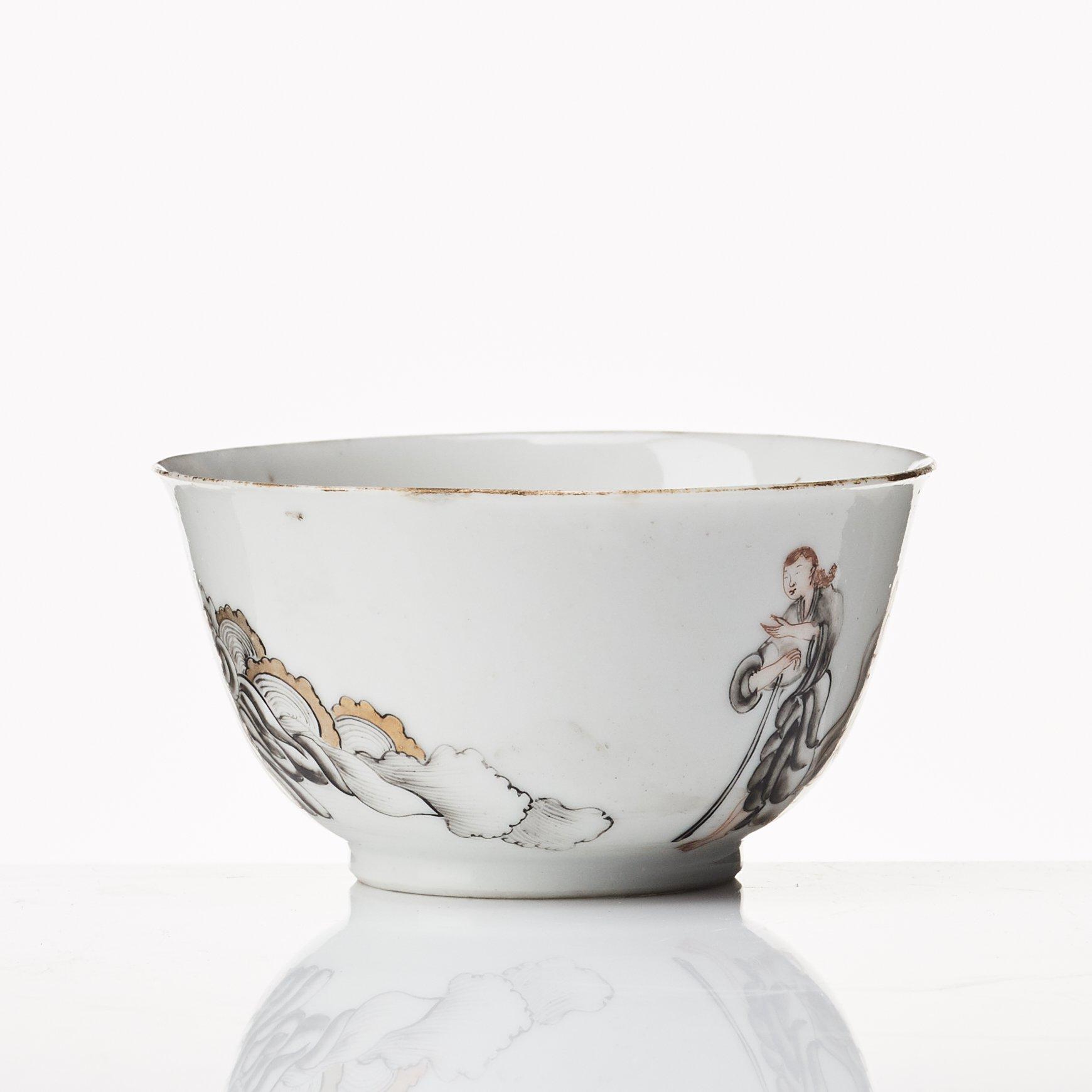 A European Subject cup with stand, Qing dynasty, Qianlong (1736-95).
