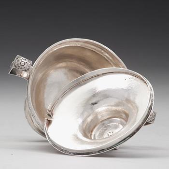 A Swedish 18th century silver sugar-bowl, mark of Melchior Faust, Göteborg 1786.