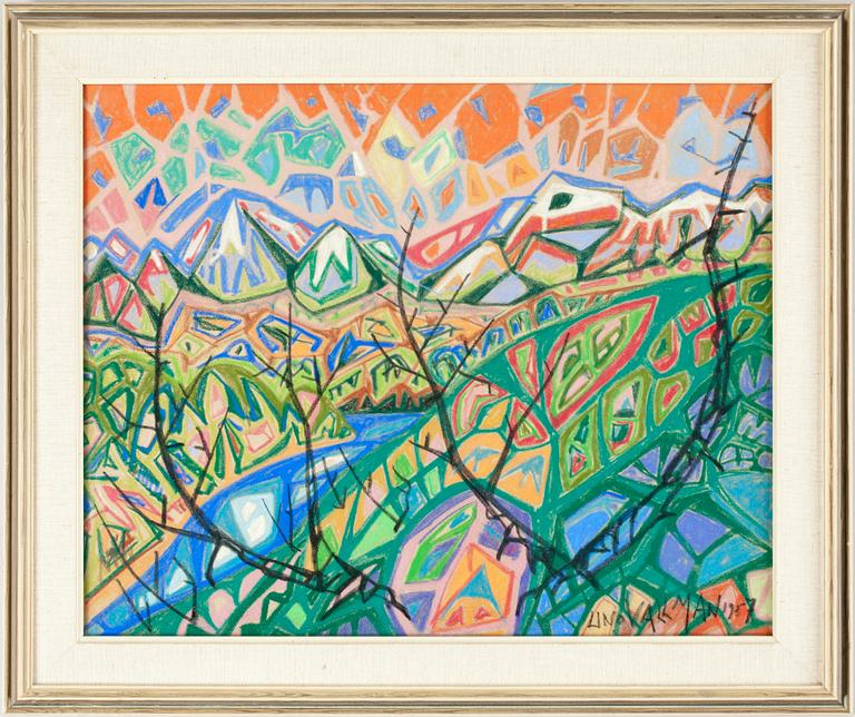 UNO VALLMAN, pastell, sign o dat 1957.