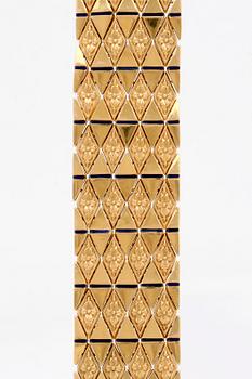 Bracelet 18K gold, enamel, 44,9 g, approx 20 x 2,5 cm, Italian hallmarks.