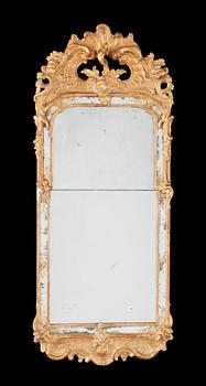 518. A Swedish Rococo 18th century mirror.