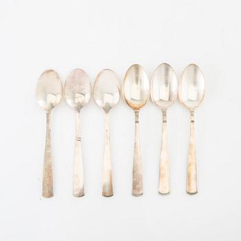 Jacob Ängman, bestick 18 dlr "Rosenholm" silver, GAB Stockholm 1959-1965.