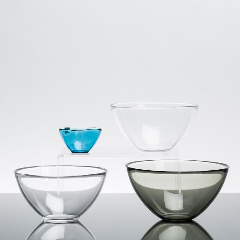 SKÅLAR, ca 16 st, glas "Fuga", Orrefors.