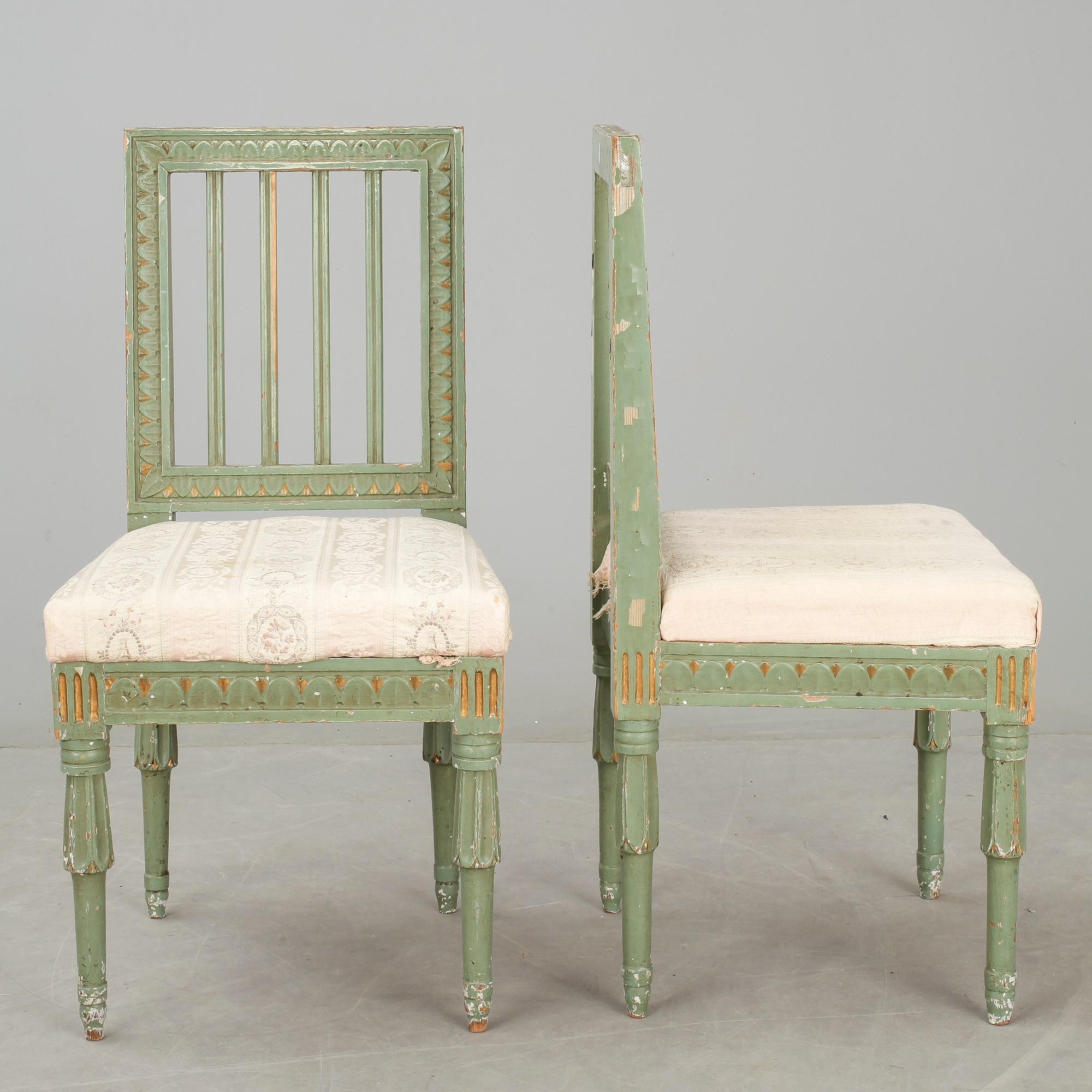 STOLAR, ett par. Gustavianskt provinsarbete, 1800-talets första hälft.
