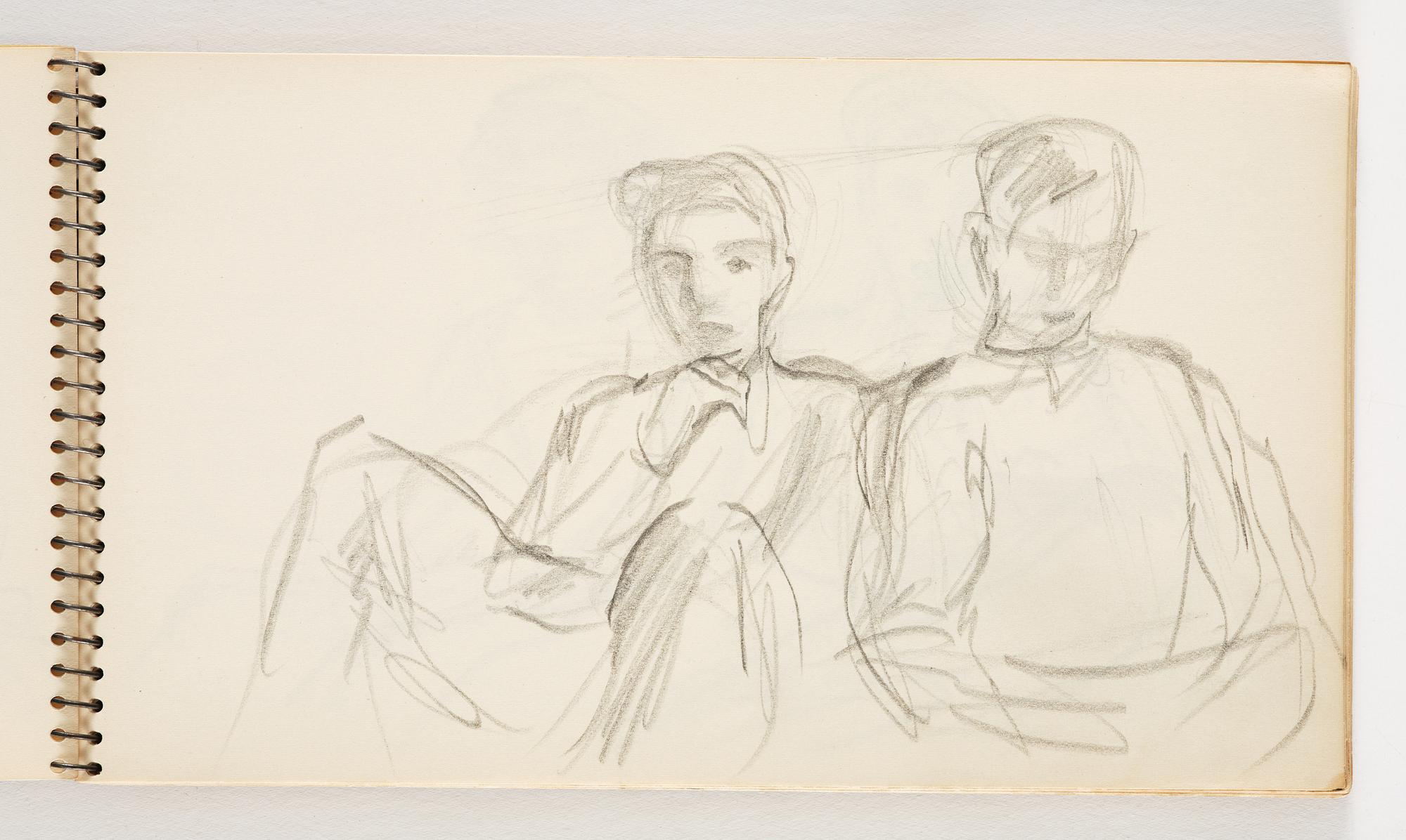 Lotte Laserstein, 4 skissböcker med blyertsteckningar.