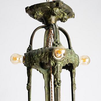 Ceiling lamp, Art Nouveau, early 20th century.