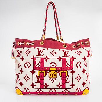 Louis Vuitton, a Cotton monogram 'Eponge Cabas rouge', limited edition bag, 2004.