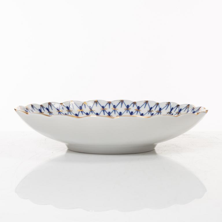 A 35-piece 'Cobalt Net' porcelain  Lomonosov, Soviet Union.