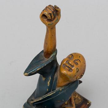 A Japanese painted bronze sculpture, 20th century.