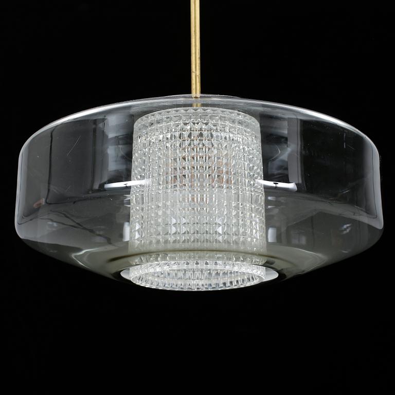 TAKLAMPA, Orrefors, Carl Fagerlund, 1960-tal.