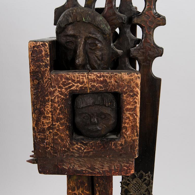 KOSTI AHONEN, sculpture, wood, signed and dated 1971.