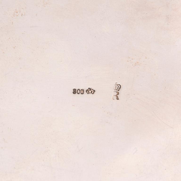 TEEPURKKI, hopeaa, 1900-luku. Paino 297,7 g.