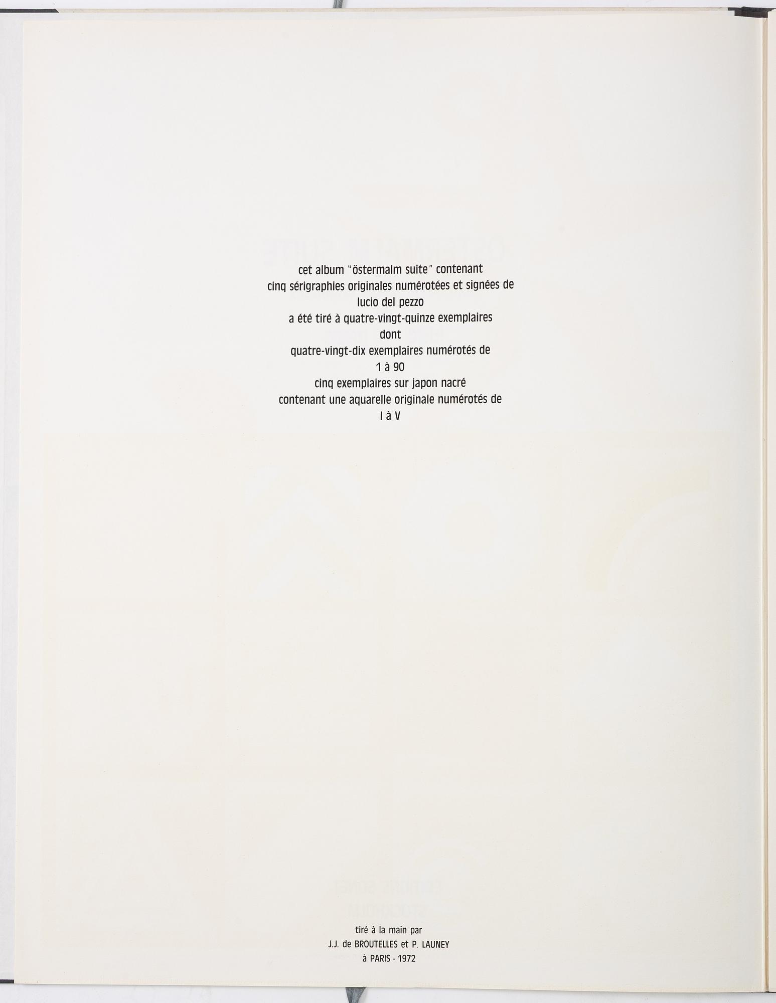 Lucio del Pezzo, "Östermalm Suite".