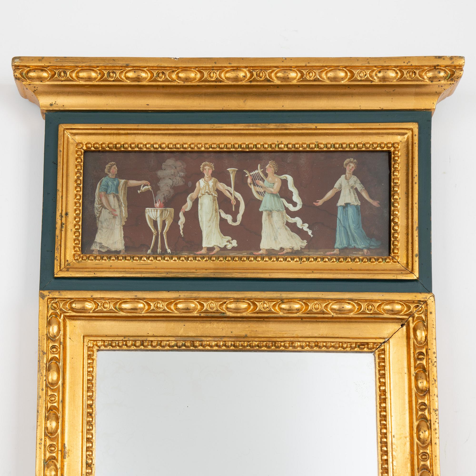 Mirror, late Gustavian, circa 1800.