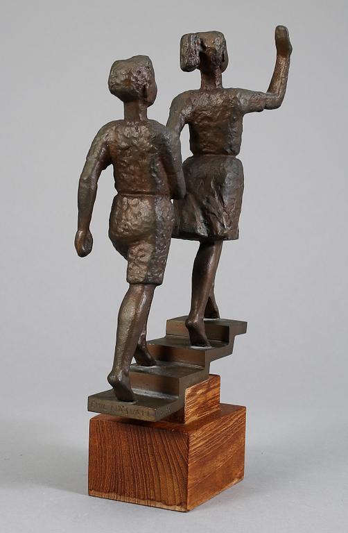 EMIL NÄSVALL, skulptur, brons, "Trappan", nr 168, signerad.