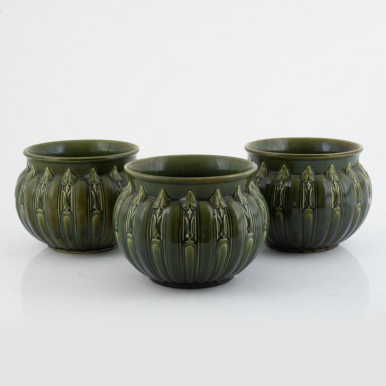 Flintware pots, 4 pcs, Rörstrand and Gustavsberg, early 20th century.