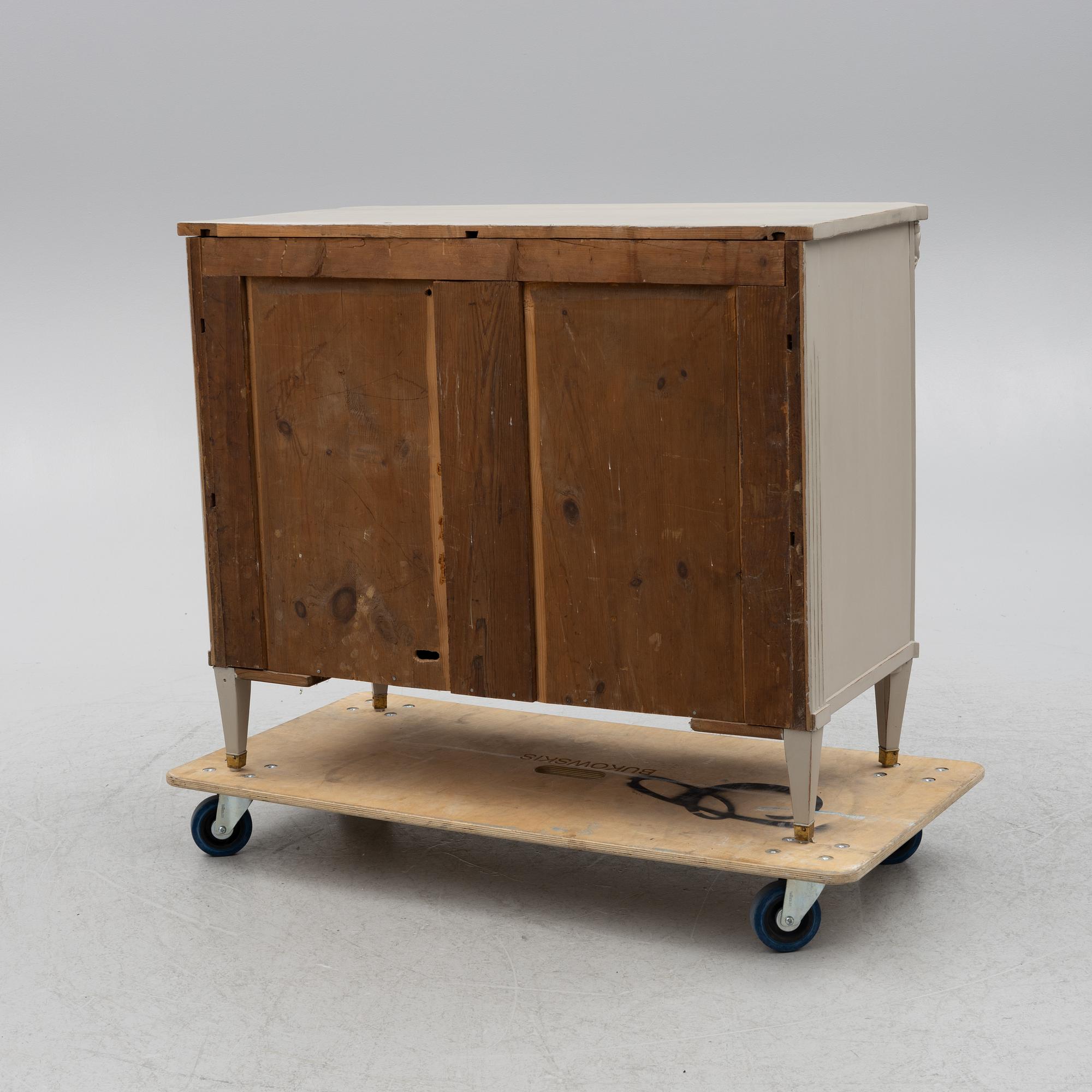 A Gustavian style sideboard, late 19th Century.