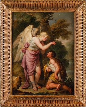OIDENTIFIERAD KONSTNÄR, olja på pannå, ej signerad, möjligen Italien, 1700-/1800-tal.