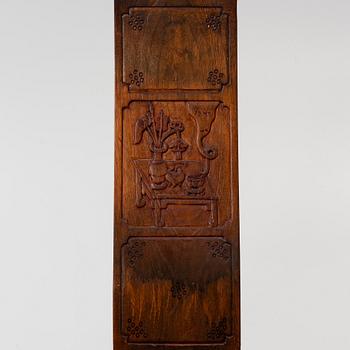 Karmstolar, ett par, hardwood, Kina, 1900-tal.