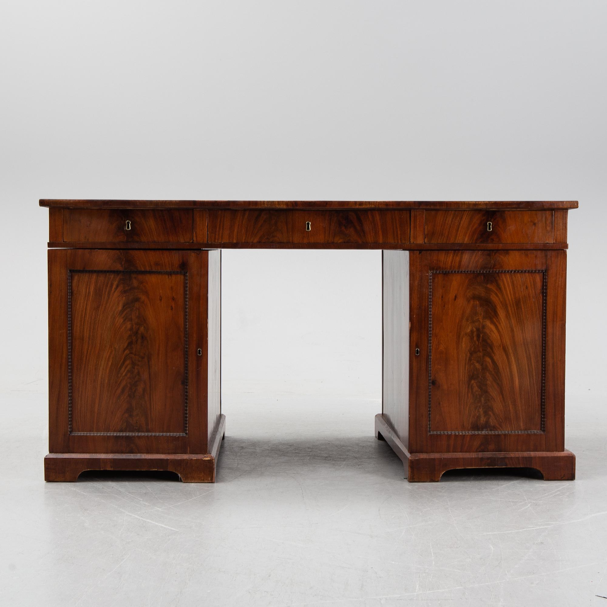 A swedish empire writing desk, first half of the 19th century.