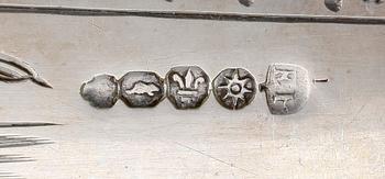 FISKBESTICK, 24 delar, pläter, England, 1900-talets första hälft.