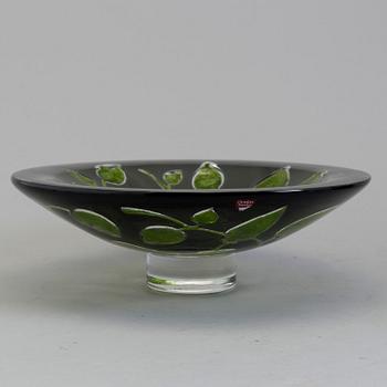 OLLE ALBERIUS, a glass bowl from Orrefors Gallery, signed and dated -88.