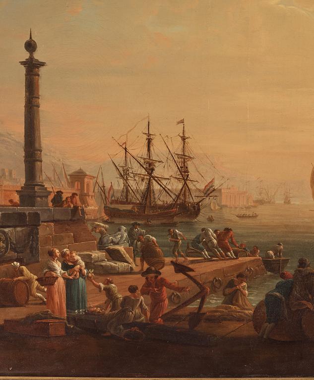 Joseph Vernet Circle of, Harbour scene.