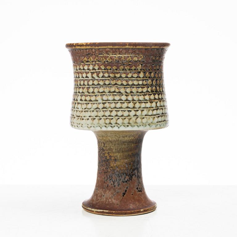 Stig Lindberg, vas på fot, stengods, Gustavsbergs Studio.