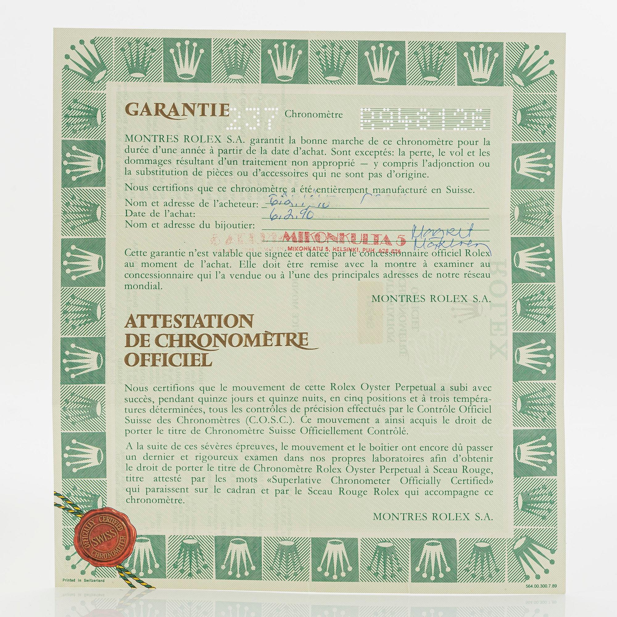 Rolex, Day-Date, "Bark Finish", ca 1990.