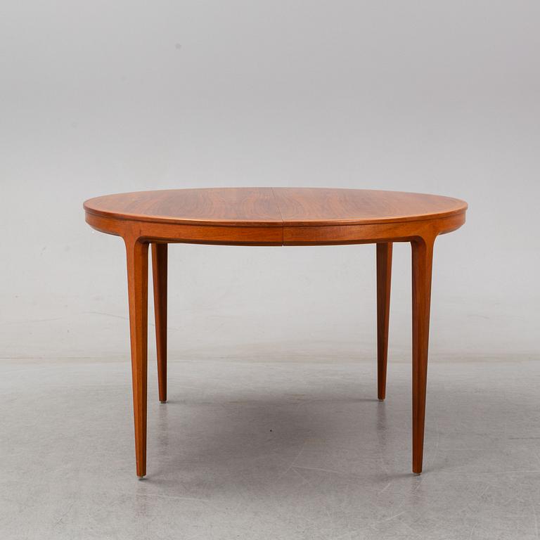 A 1960's 'Diamant' teak dining table by Bertil Fridhagen with two additional leaves.